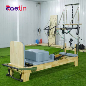 Home Gym Custom Pro Yoga Training Exercise Equipment Core Bed Oak Wood Pilates Reformer