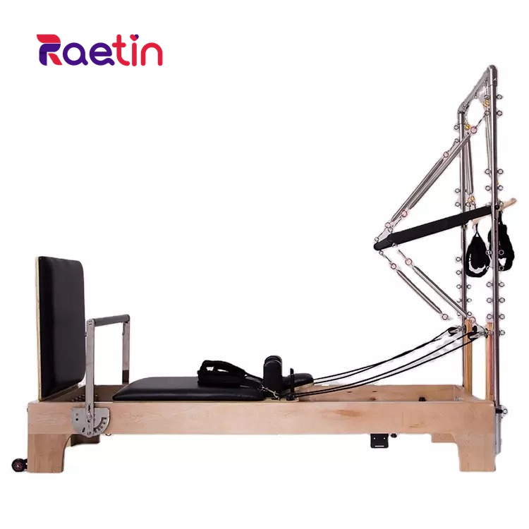 Wooden Pilates reformer at-home