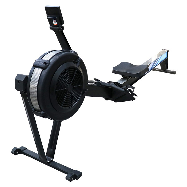 Commercial Gym Fitness Cardio Air Rower Rowing Machine Adjustable with LCD Monitor