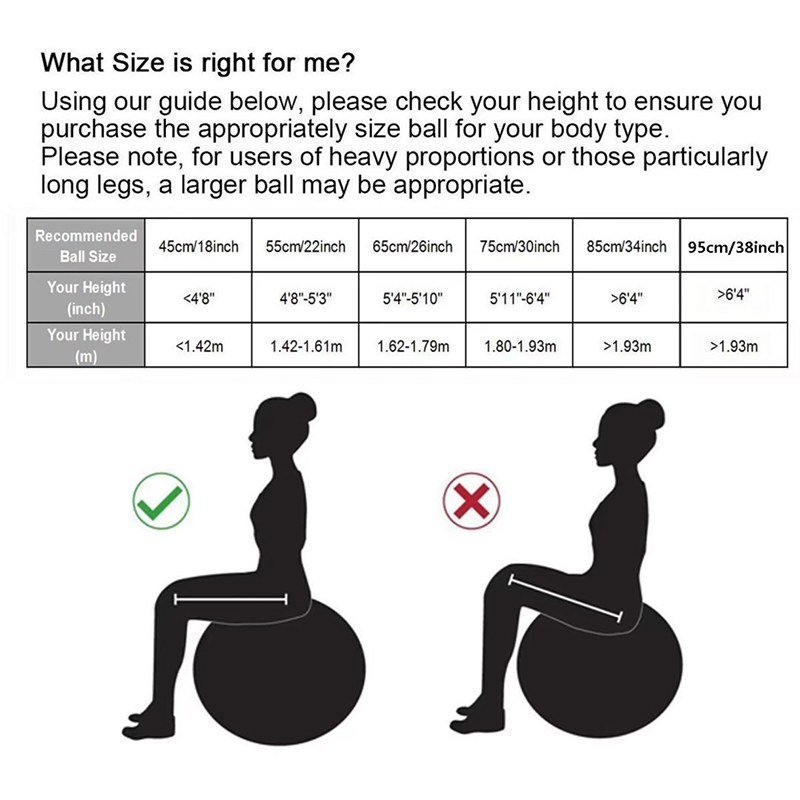 Best Gym Equipment Anti-burst Fitness Exercise Stability Yoga Pilates Ball gym Ball