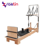 Classic new Household wood pilates stott reformer with half trapeze Studio comfortable Fitness machine with tower
